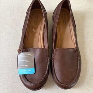 Comfort Plus By Predictions Brown Slip On Loafer Shoes